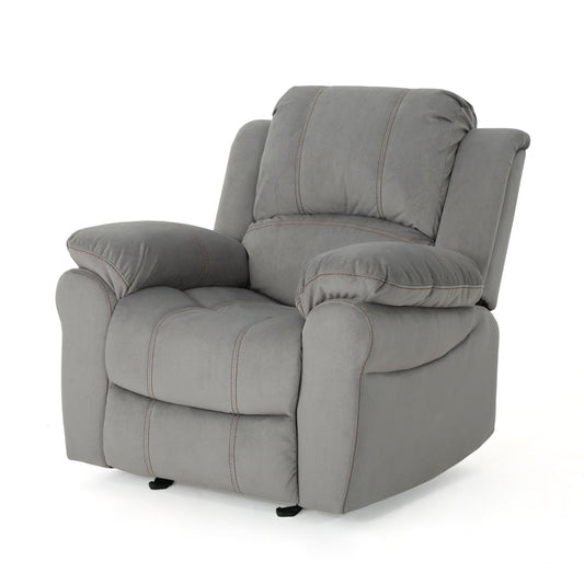 Wide Manual Glider Standard Recliner - Gray