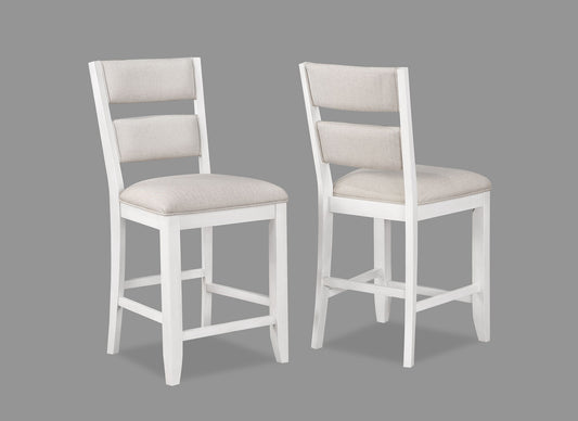 Wendy - Counter Height Chair (Set of 2) - White / Beige