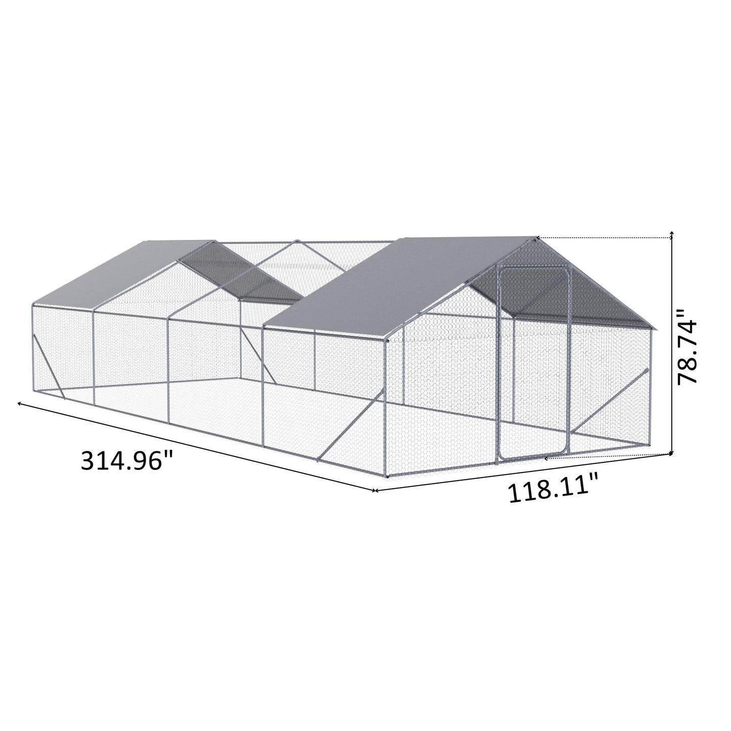 Outdoor Chicken Coop Metal Big Space