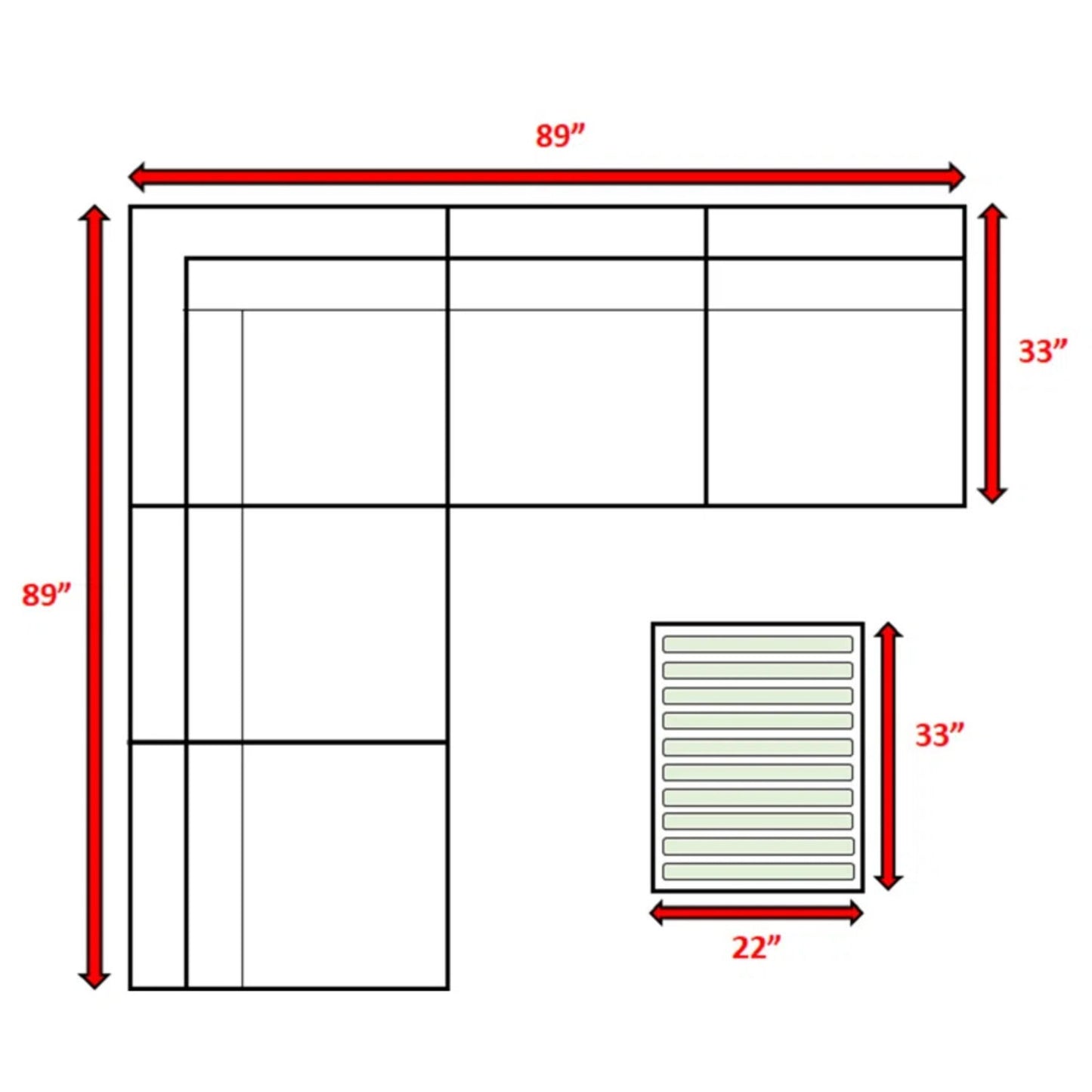 Wicker Sectional Sofa With Cushions And Table