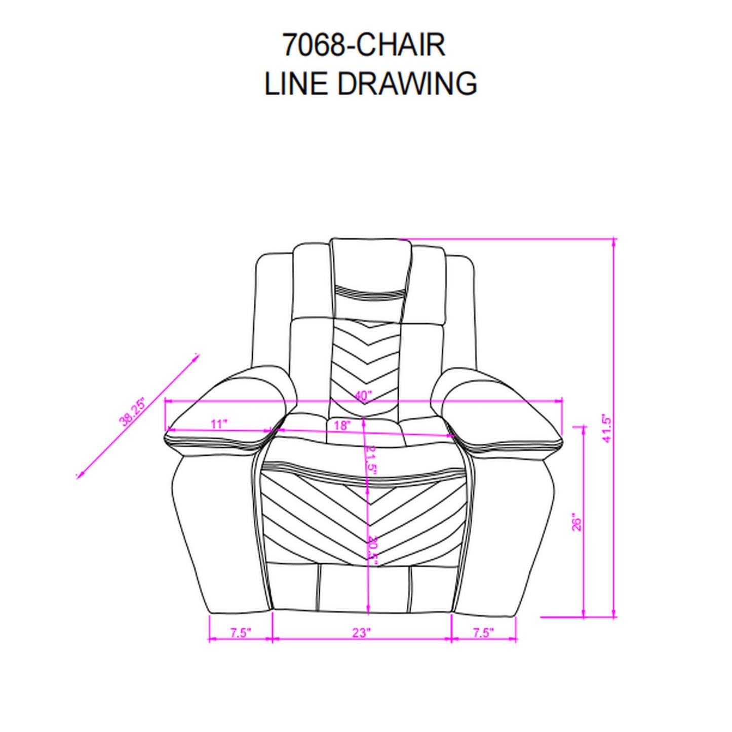 Raize - Power Recliner With LED Functionality - Gray