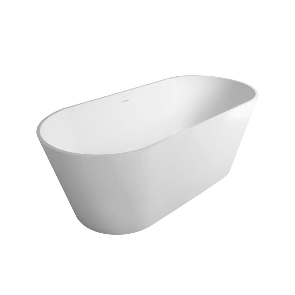 Solid Surface Soaking Freestanding Bathtub For Bathroom - Matte White