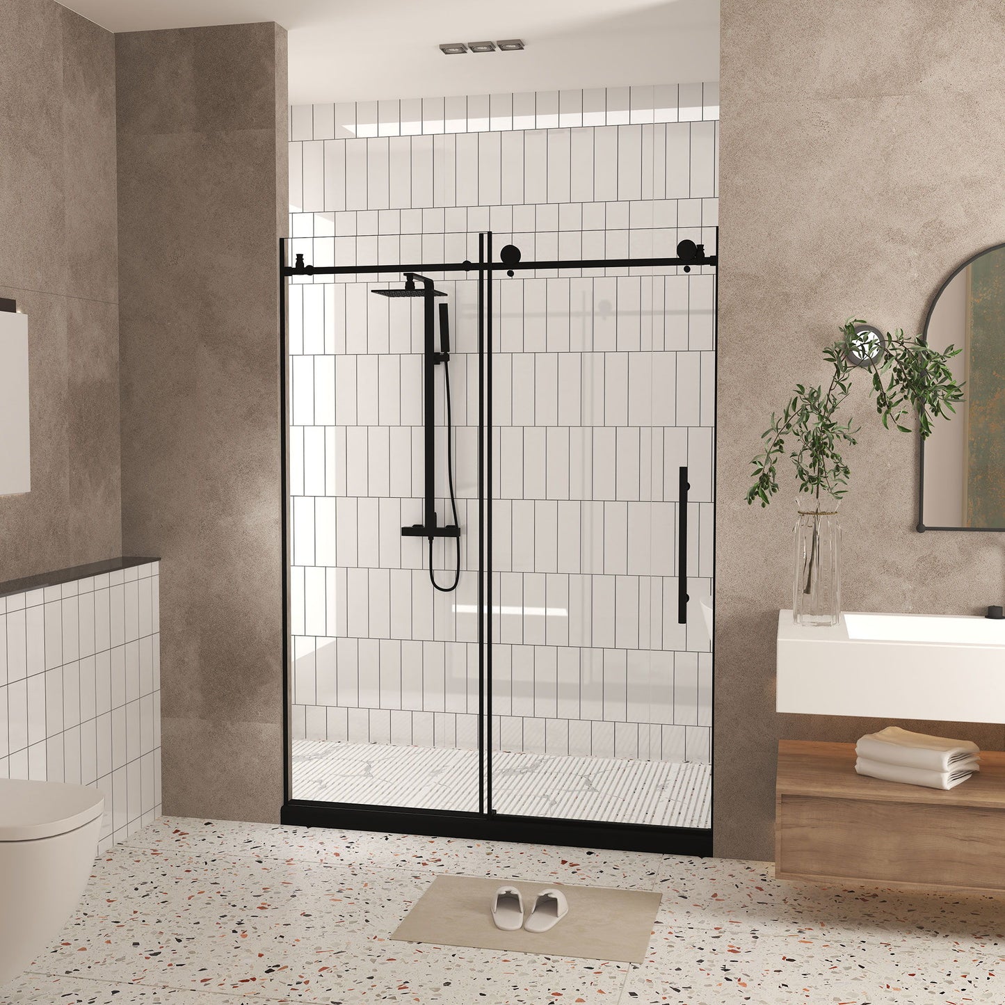 Frameless Shower Door With Handle