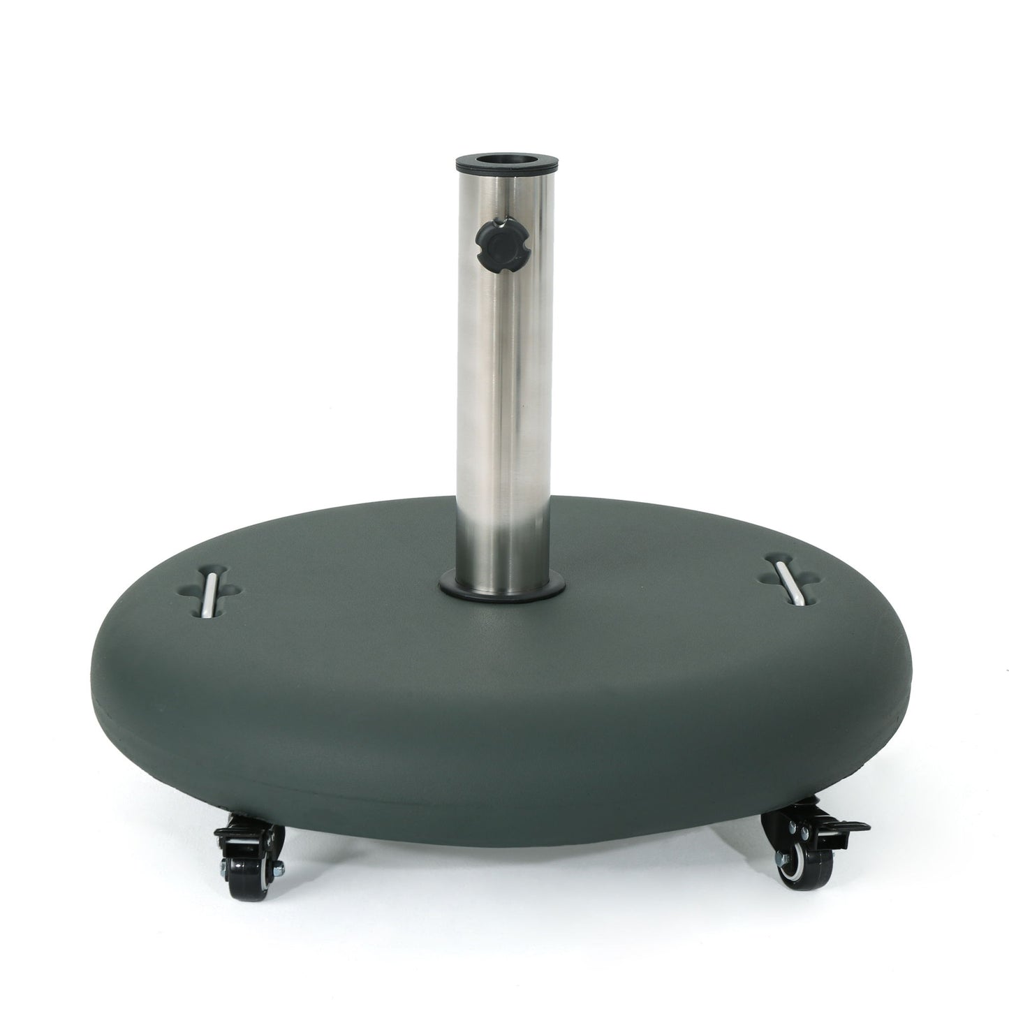 Wheelie - Round Umbrella Base With Stainless Steel Holder