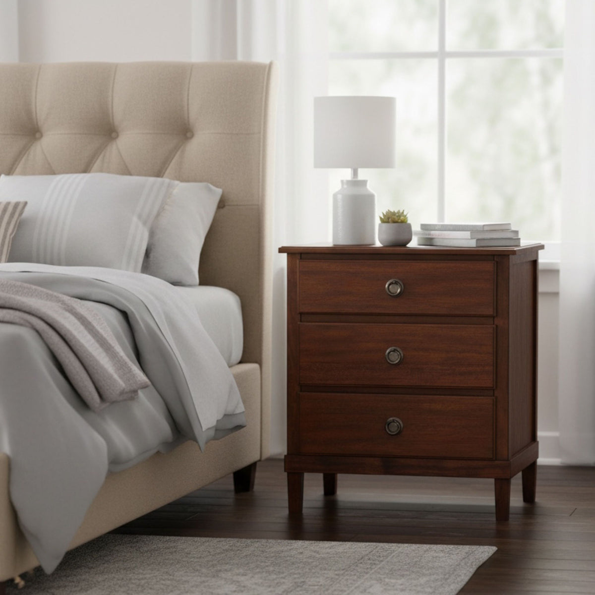 Chamberlin - 3 Drawer Nightstand - Brown