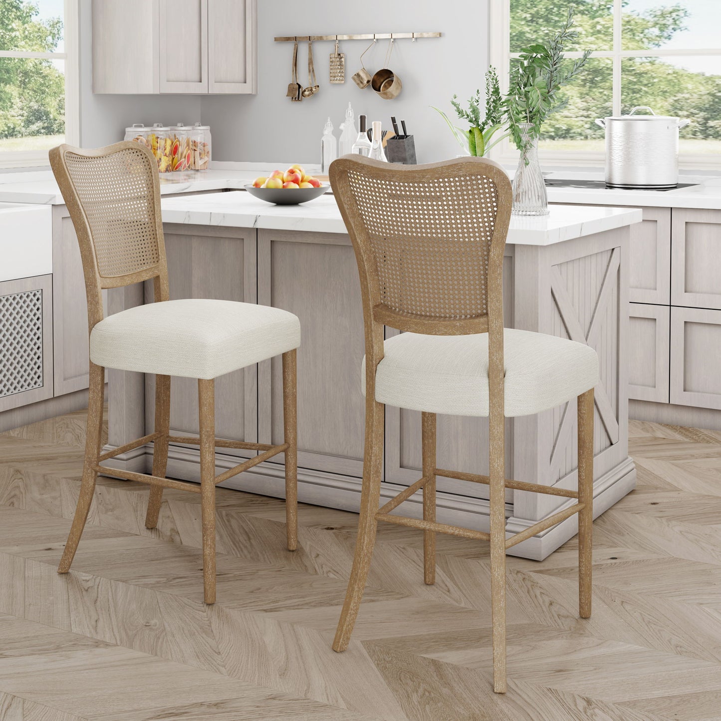 Barstool (Set of 2) - Dark Brown