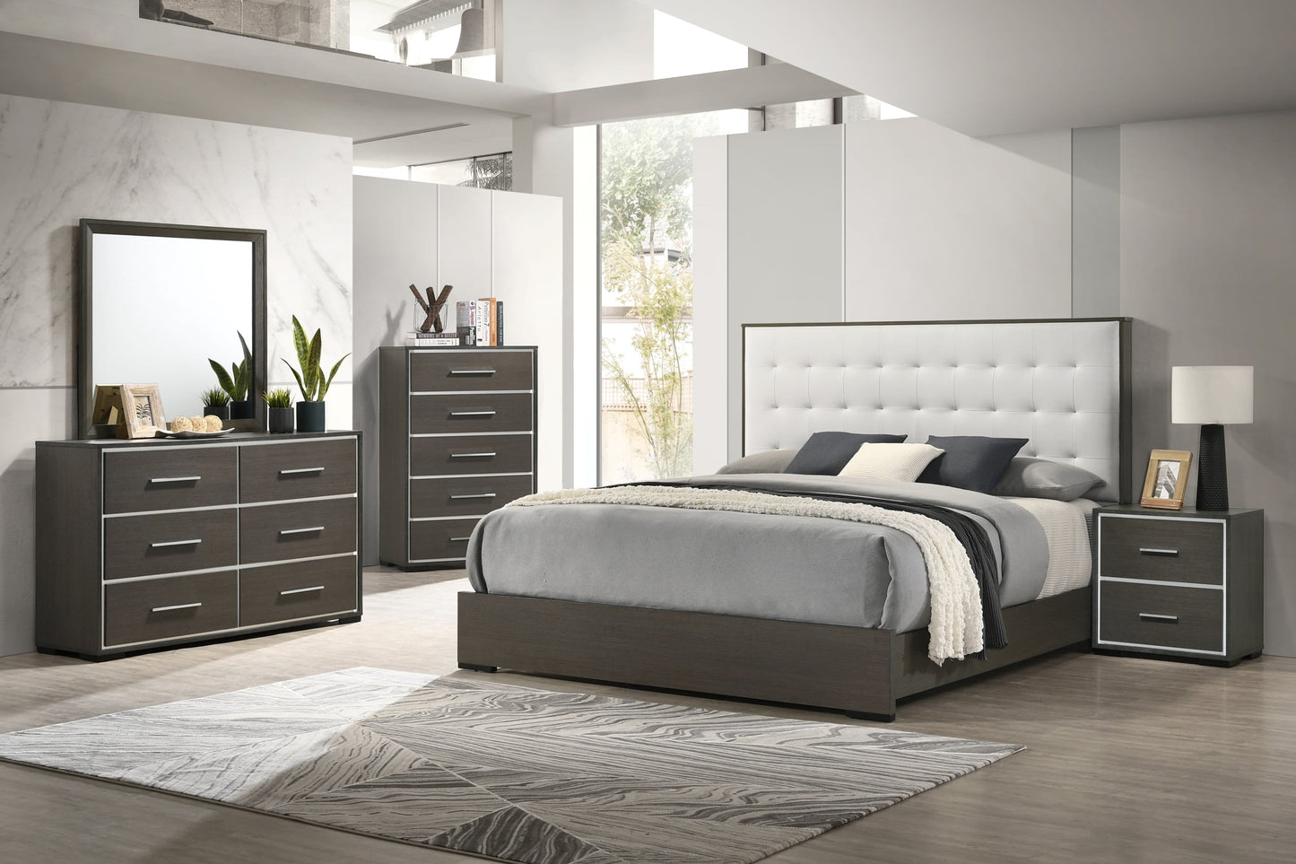 Sharpe Contemporary 5-Piece Bedroom Set - Queen