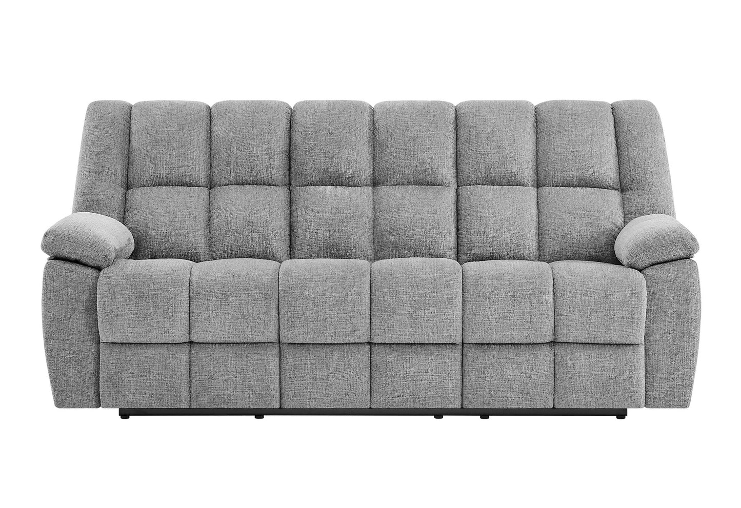 U6000 - 3 Piece Living Room Set (Reclining Sofa / Reclining Console Loveseat / Glider Recliner) - Smoke