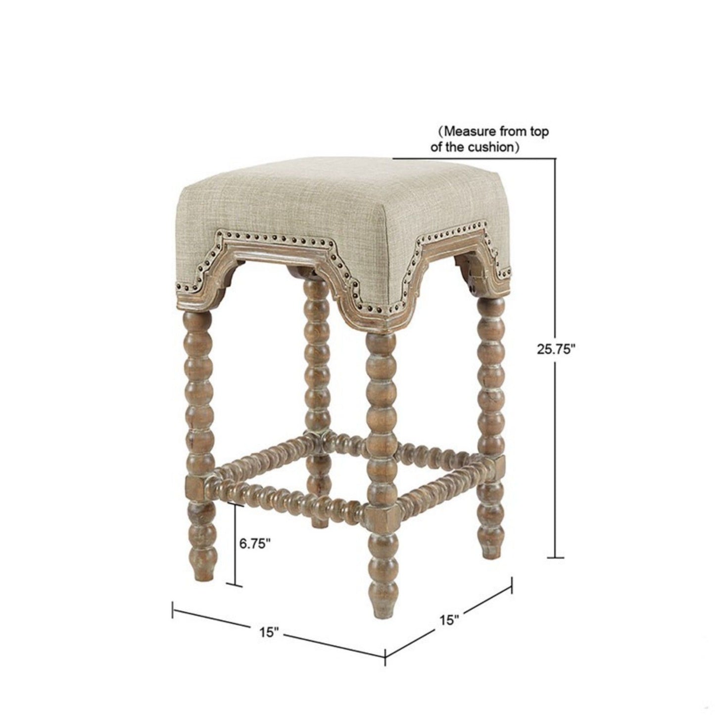 Christine - Counter Stool - Light Gray