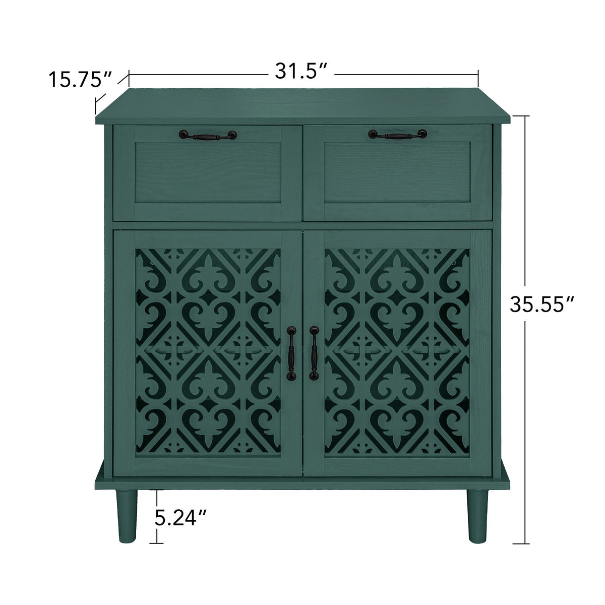 2 Door 2 Drawer Elegant Cabinet