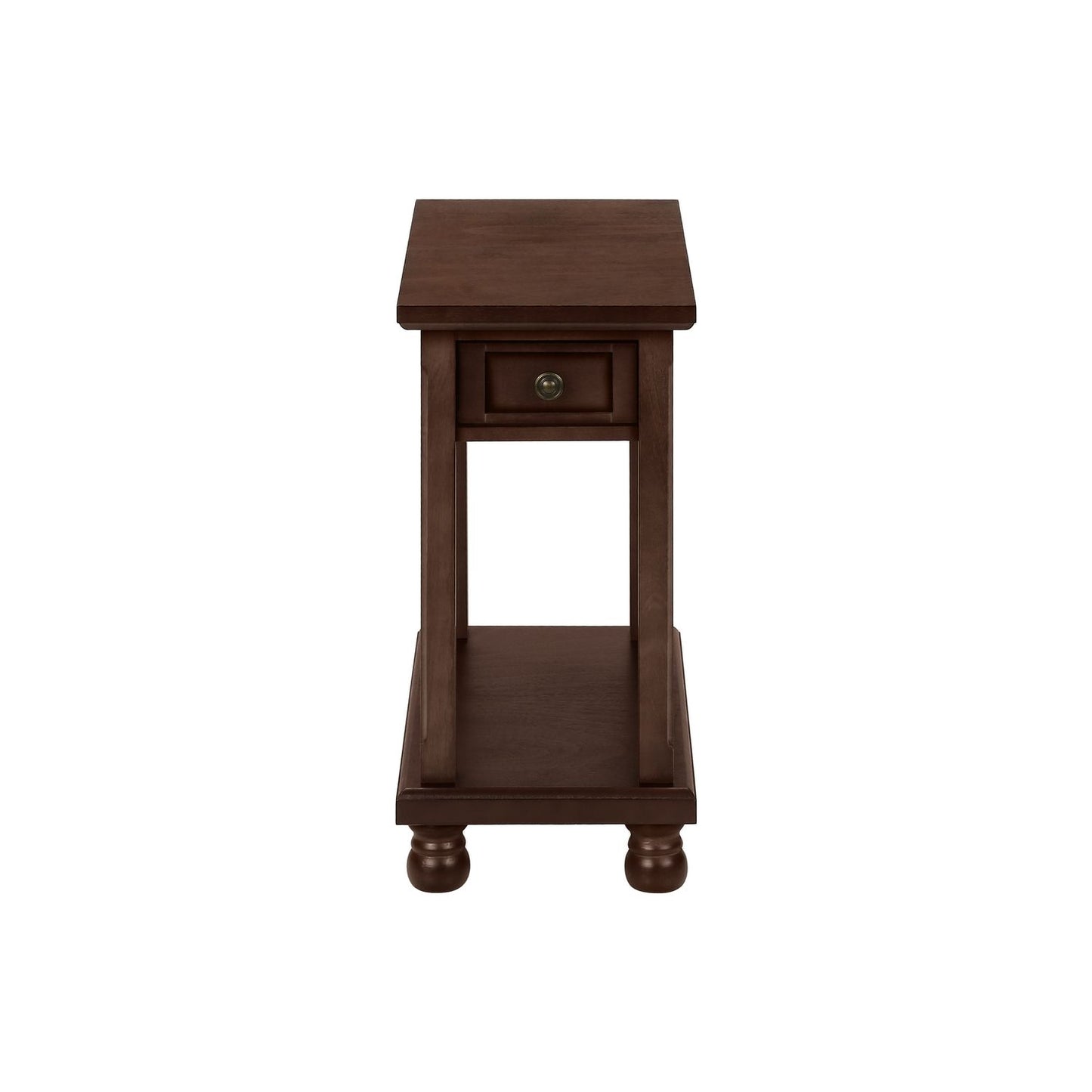 Accent End Table, Storage Drawer, Traditional - Espresso