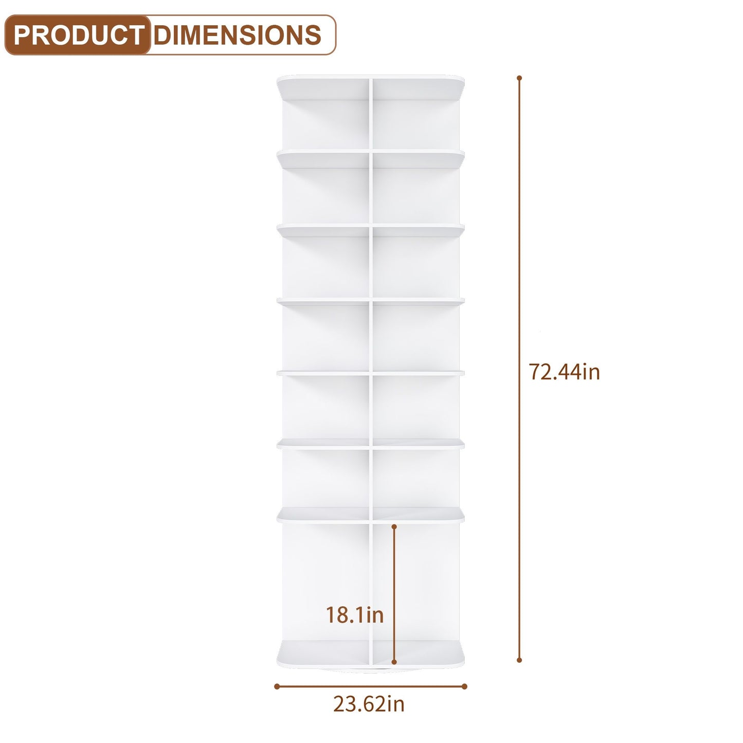 Spinning Shoe Rack, Free Standing 360° Revolving Shoe Organizer