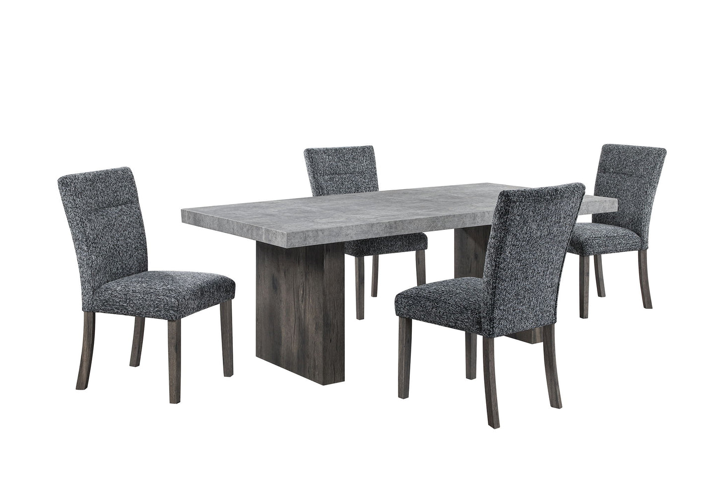 D2410 - 7 Piece Dining Room Set (Dining Table And 6 Dining Chair) - Gray