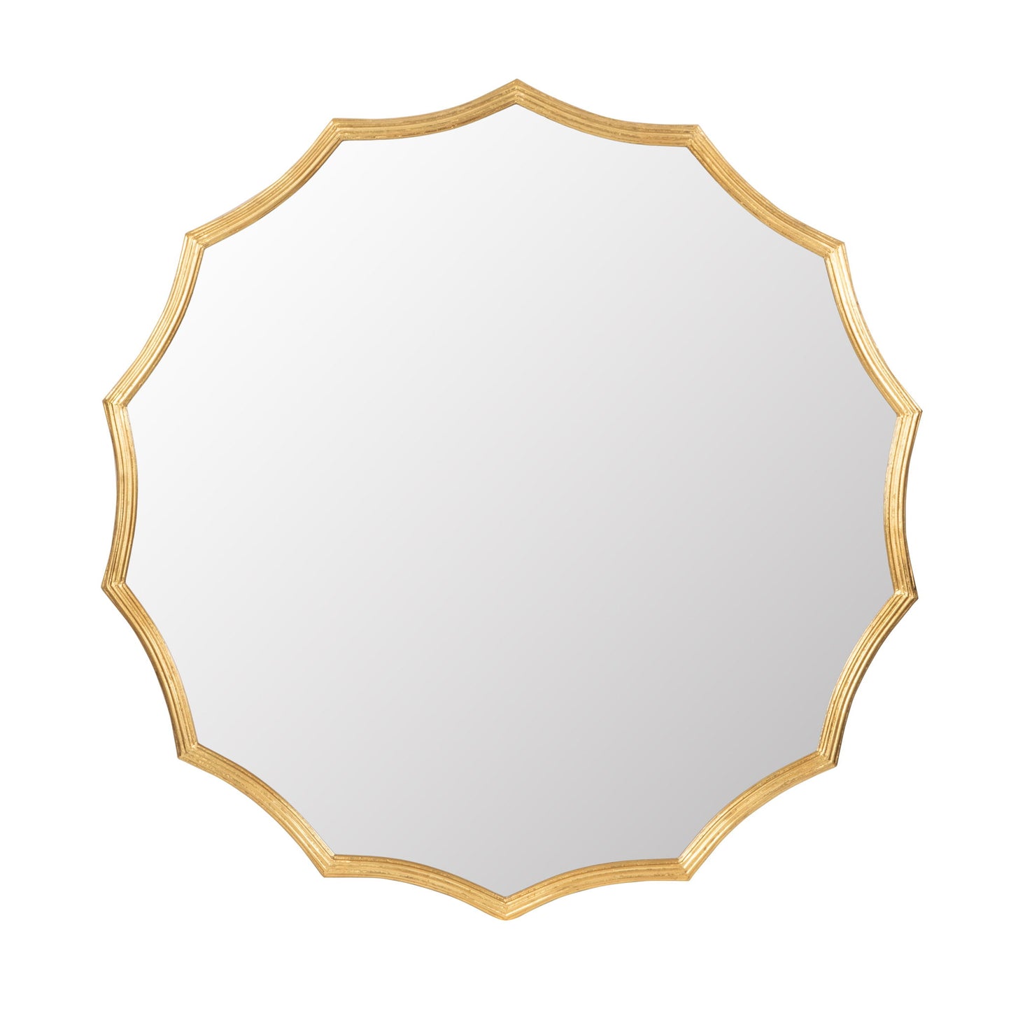 Round Sunburst Wall Mirror With, Wall Decor Mirror For Entryway Bedroom Living Room - Gold