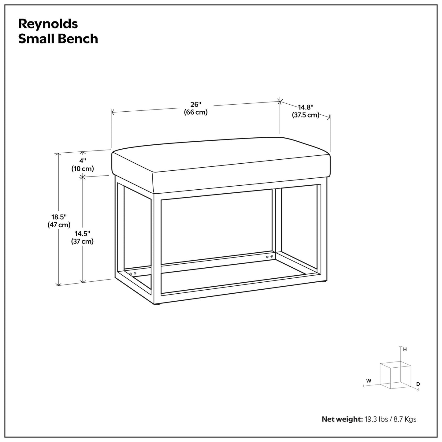 Reynolds - Contemporary Bench
