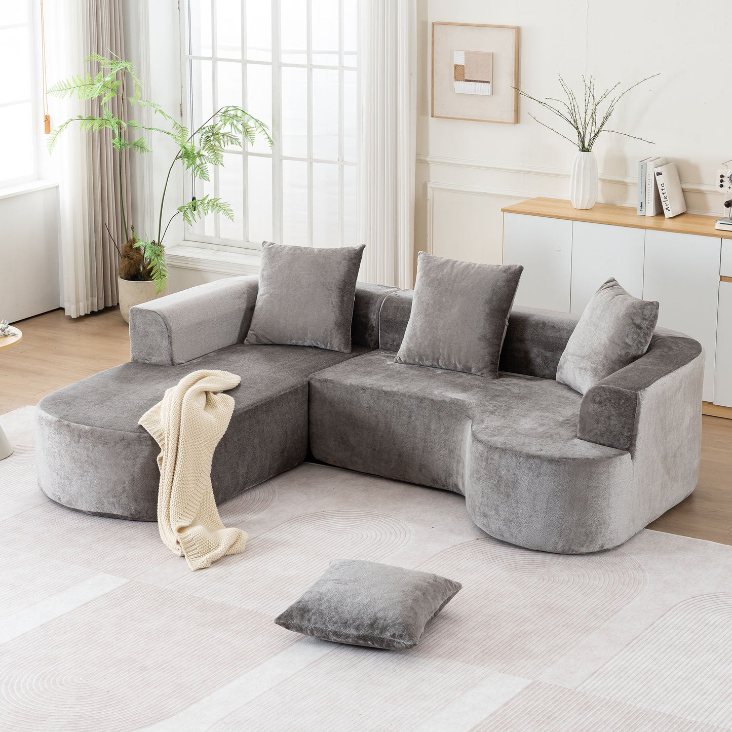 Modular Sectional Sofa With L Shape Chaise With Deep Seat