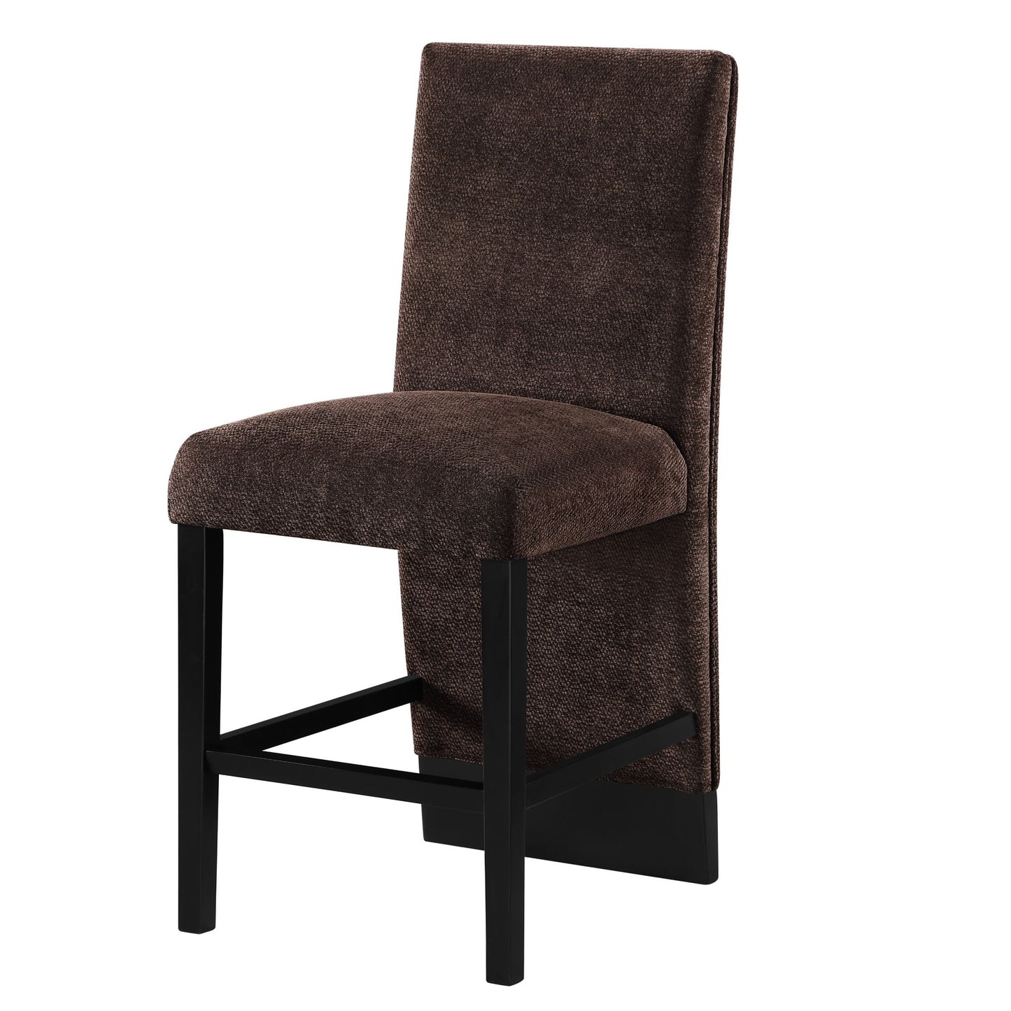 D12BT - 7 Piece Dining Room Set (Bar Table And 6 Bar Stools) - Black / Brown / White