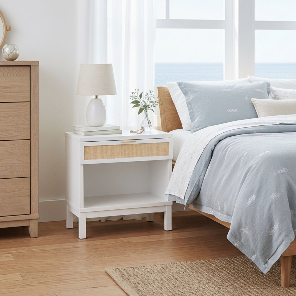 Blake - 1 Drawer Nightstand - White