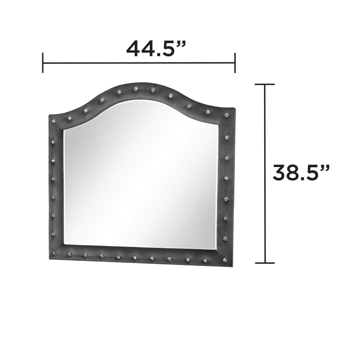 Sophia - Tufted Mirror - Gray
