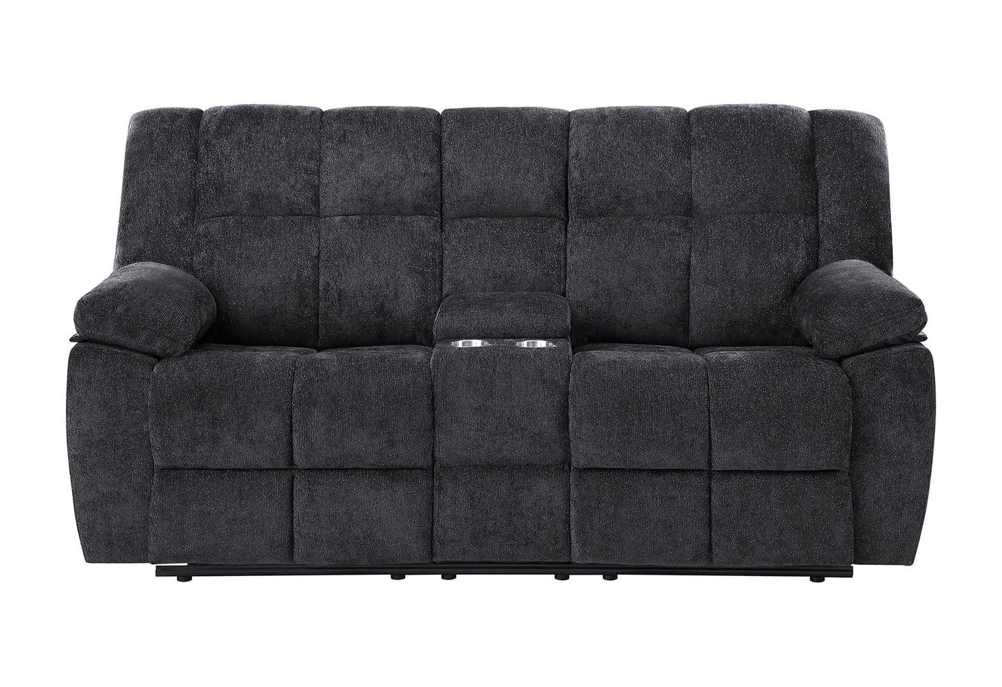 U6000 - Reclining Sofa / Console Reclining Loveseat - Black