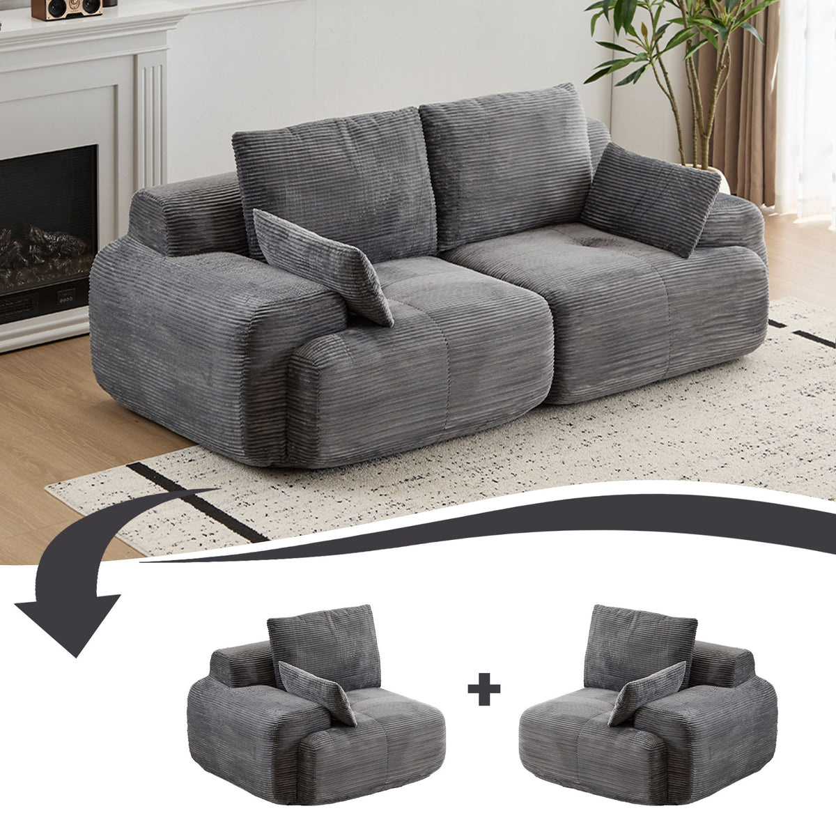 2 Seater Large Sectional Couches For Living Room