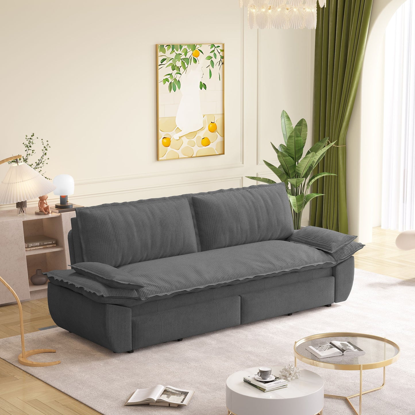 Queen Pull Out Bed, 3 In 1 Convertible Sleeper Sofa