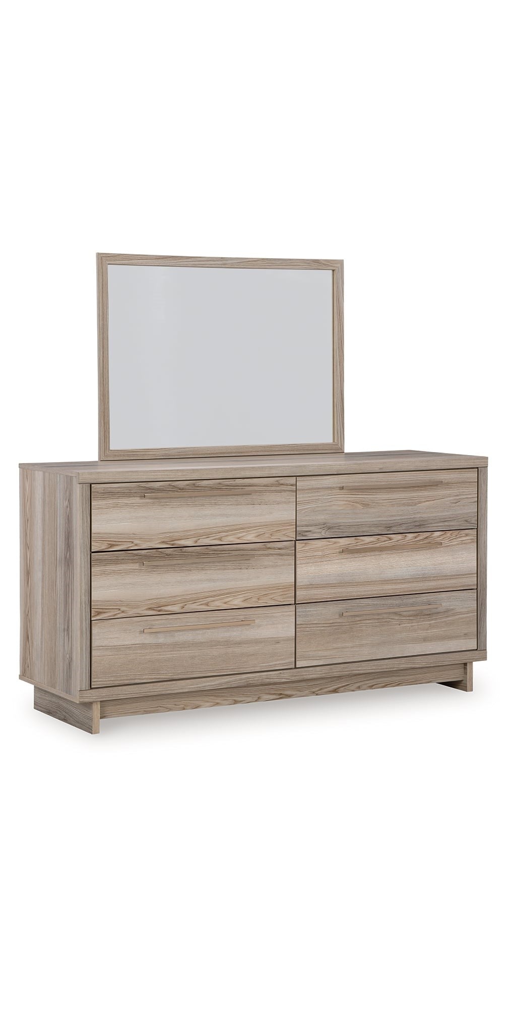 Casual 6-Drawer Dresser with Landscape Mirror