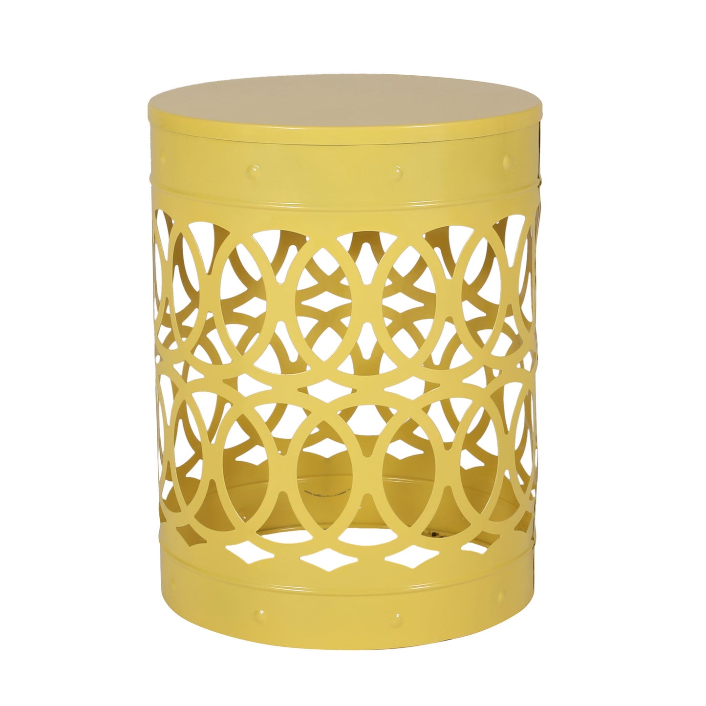 Outdoor Metal Large End Table, Modern Design