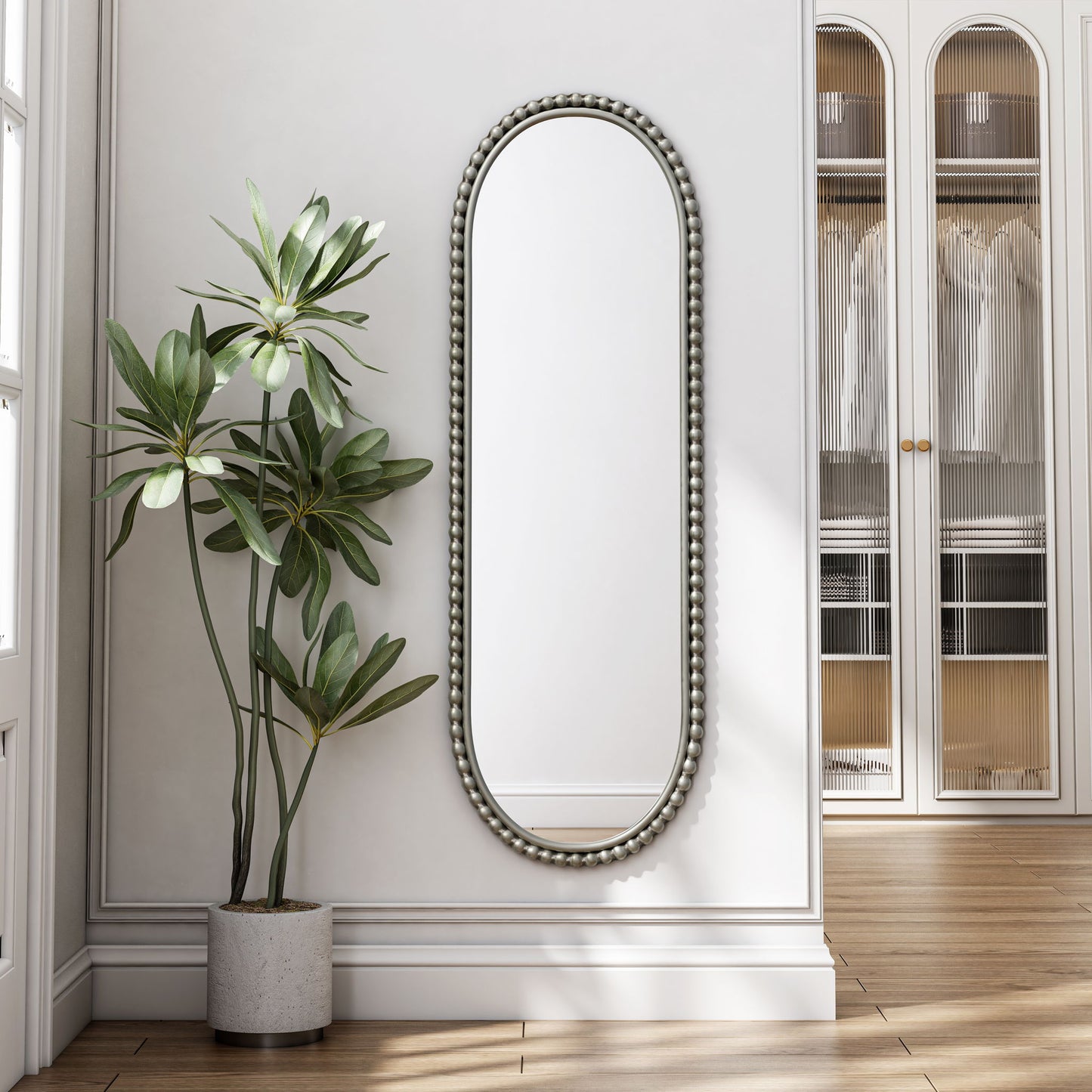 Oval Retro Mirror, Wall Hanging Mirror For Living Room