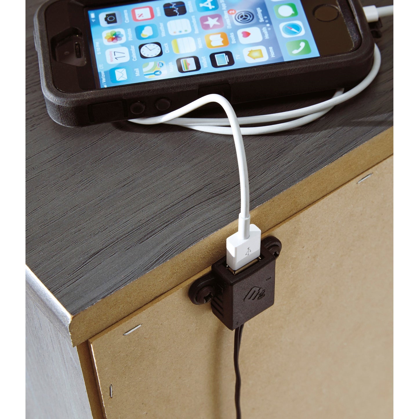 2 Drawer Nightstand with USB and Wireless Charging
