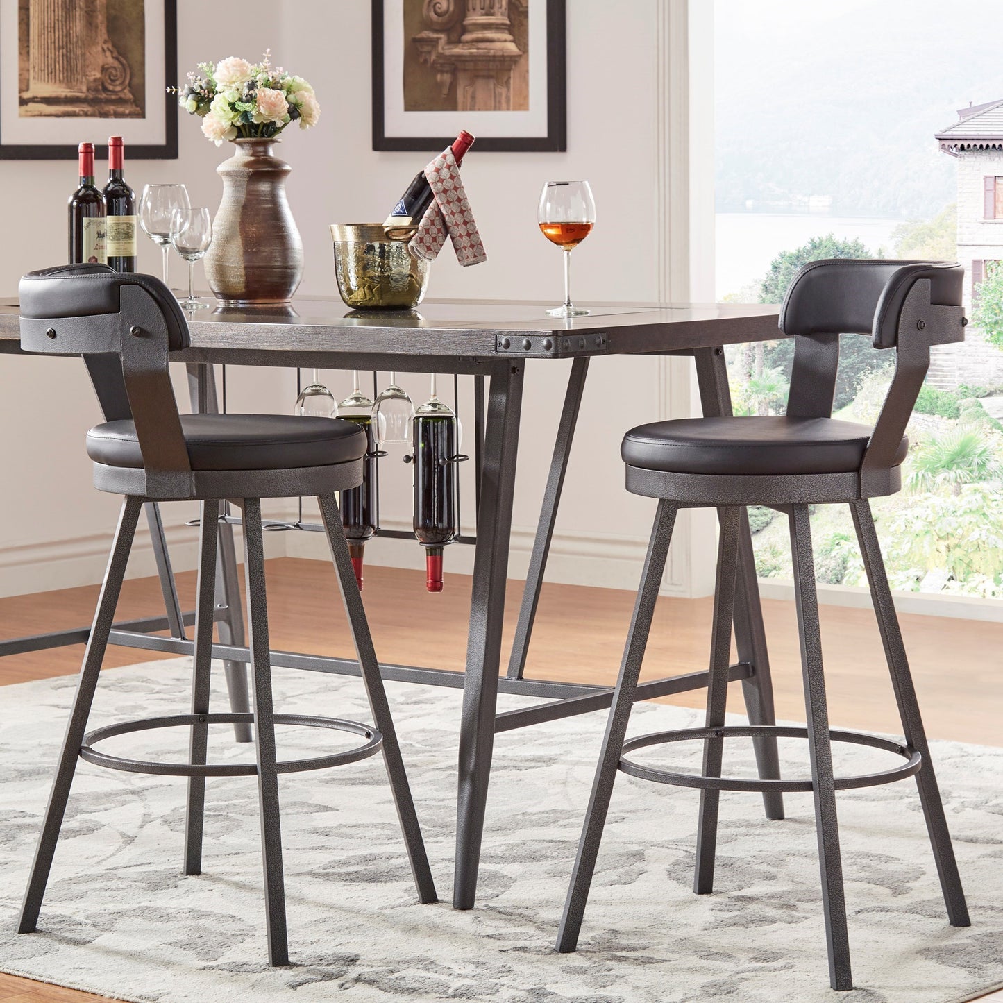 Bar Height Chair with Swiveling Seat