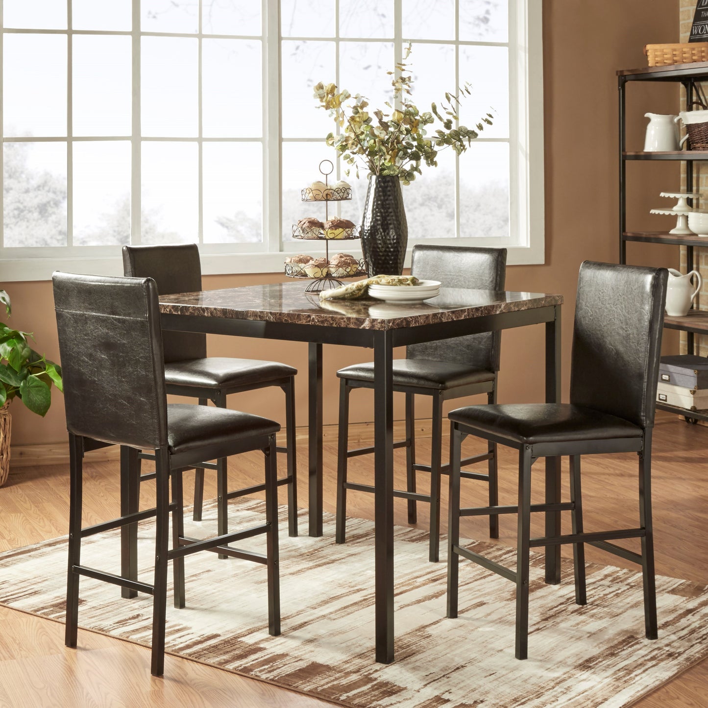 Counter Height Table and Chair Set