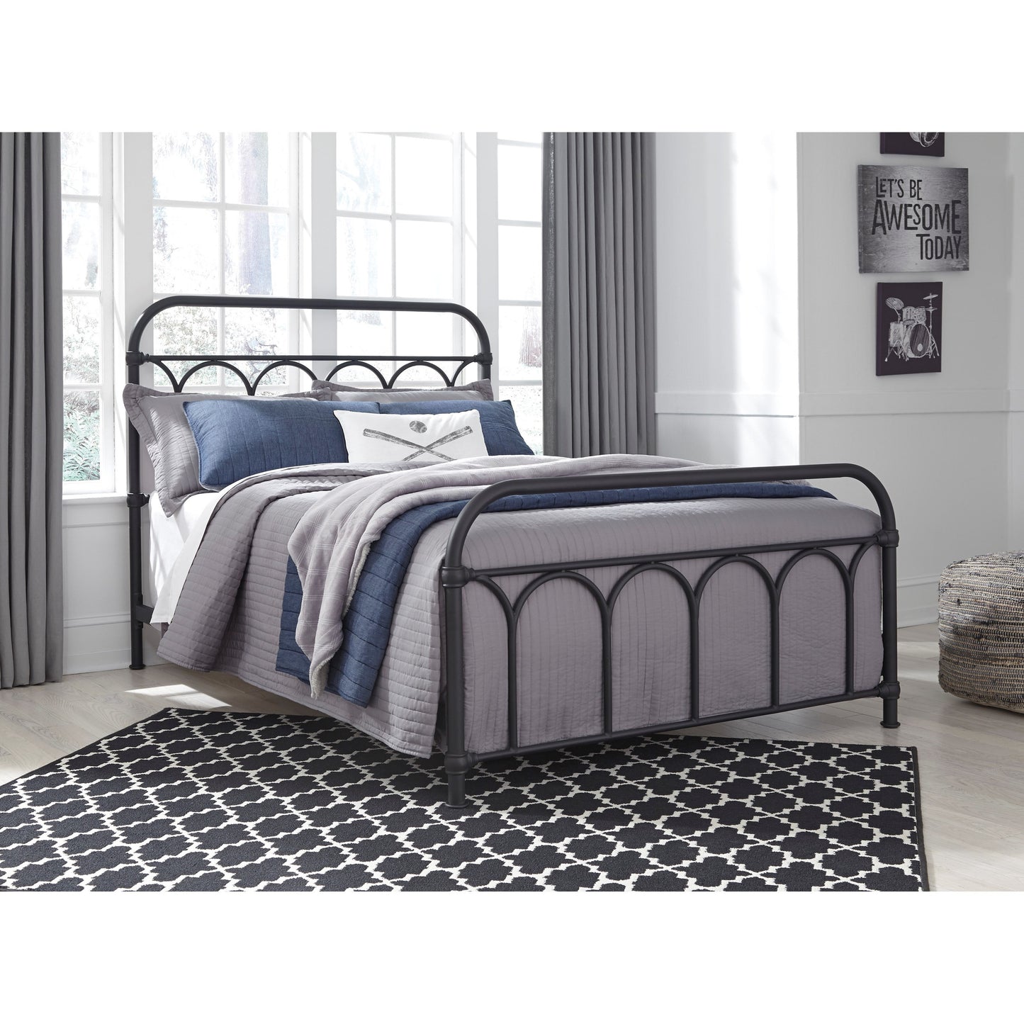 Casual Metal Queen Bed