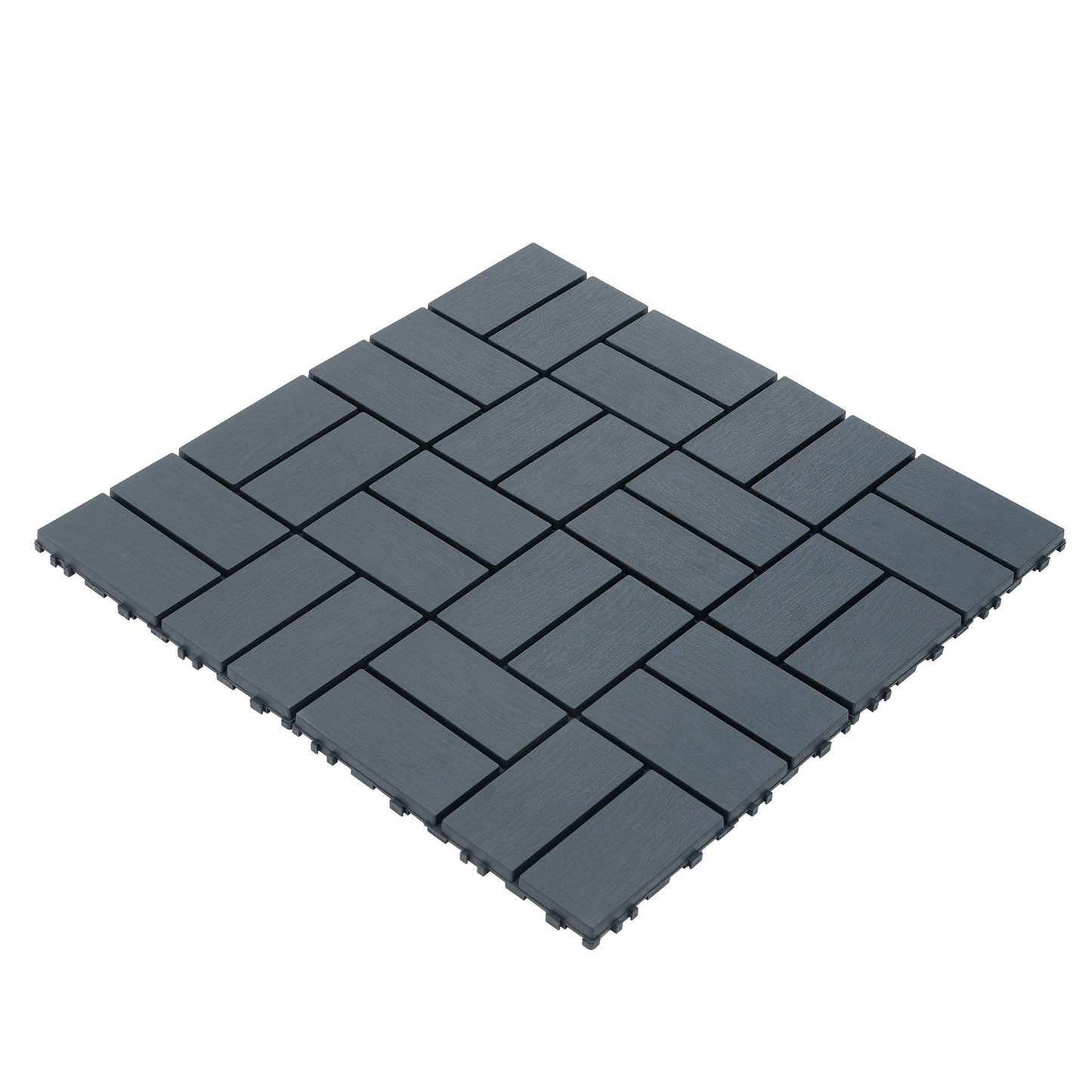 Plastic Interlocking Deck Tiles Patio Deck Tiles Waterproof Outdoor Use