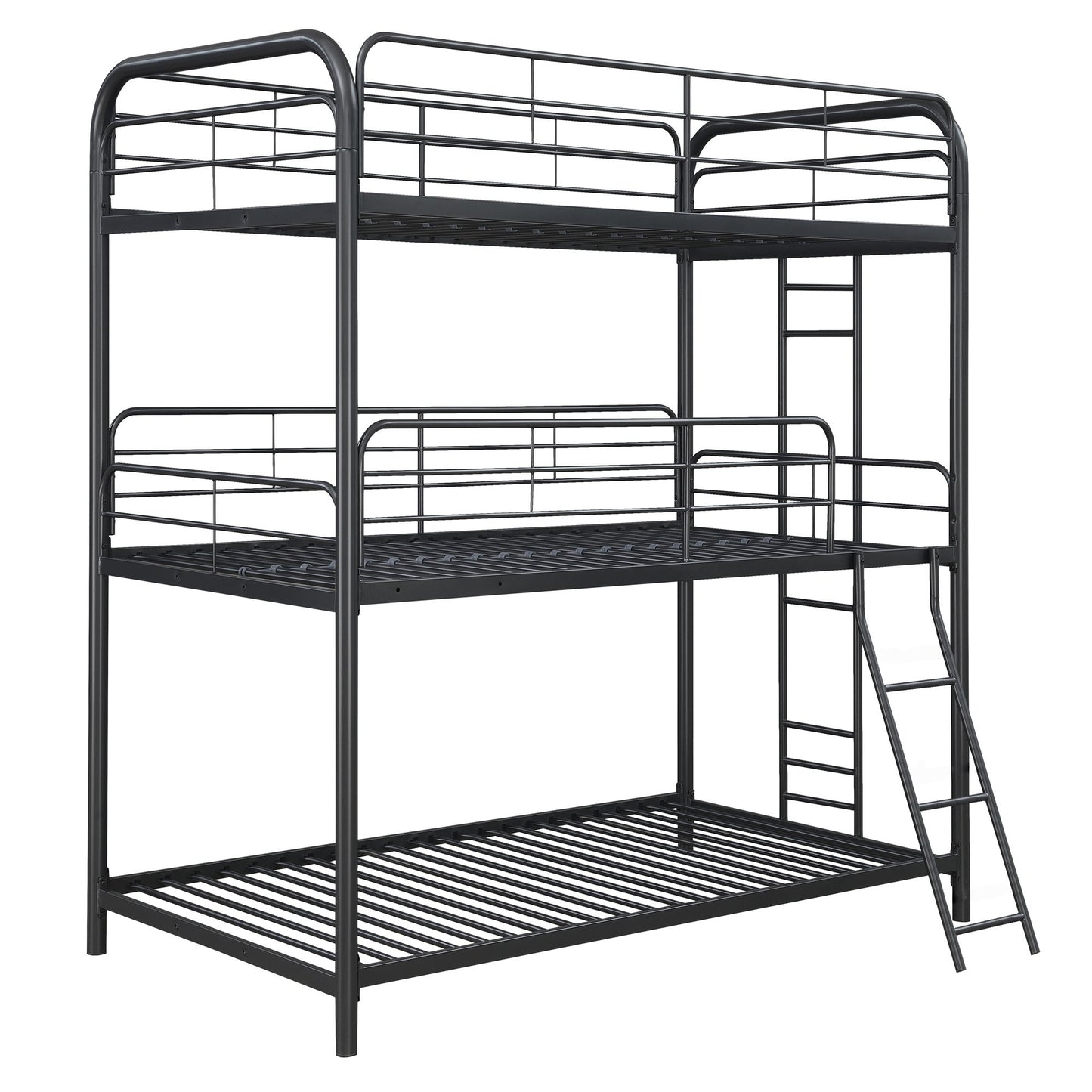 Modern Triple Bunk Bed, Durable Metal Frame