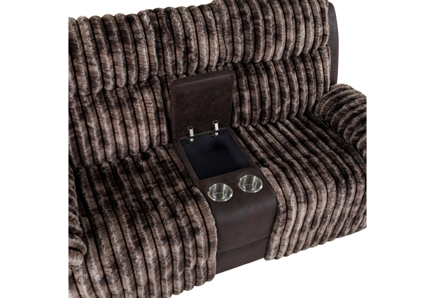 U6028 - 3 Piece Living Room Set (Reclining Sofa / Console Reclining Loveseat / Glider Recliner) - Brown