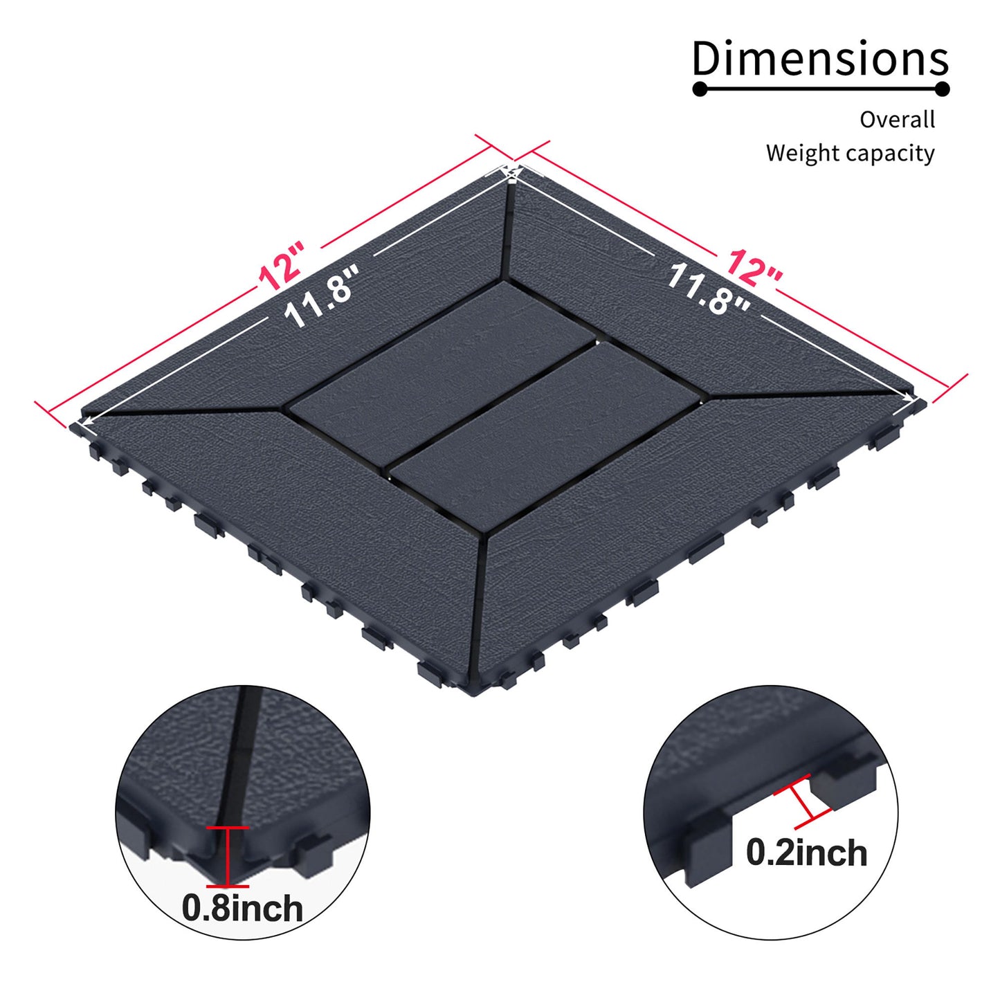 New Style Patio Diy Module Interlocking Decking Tiles, Floor Outdoor And Indoor, Easy And Quick Installation