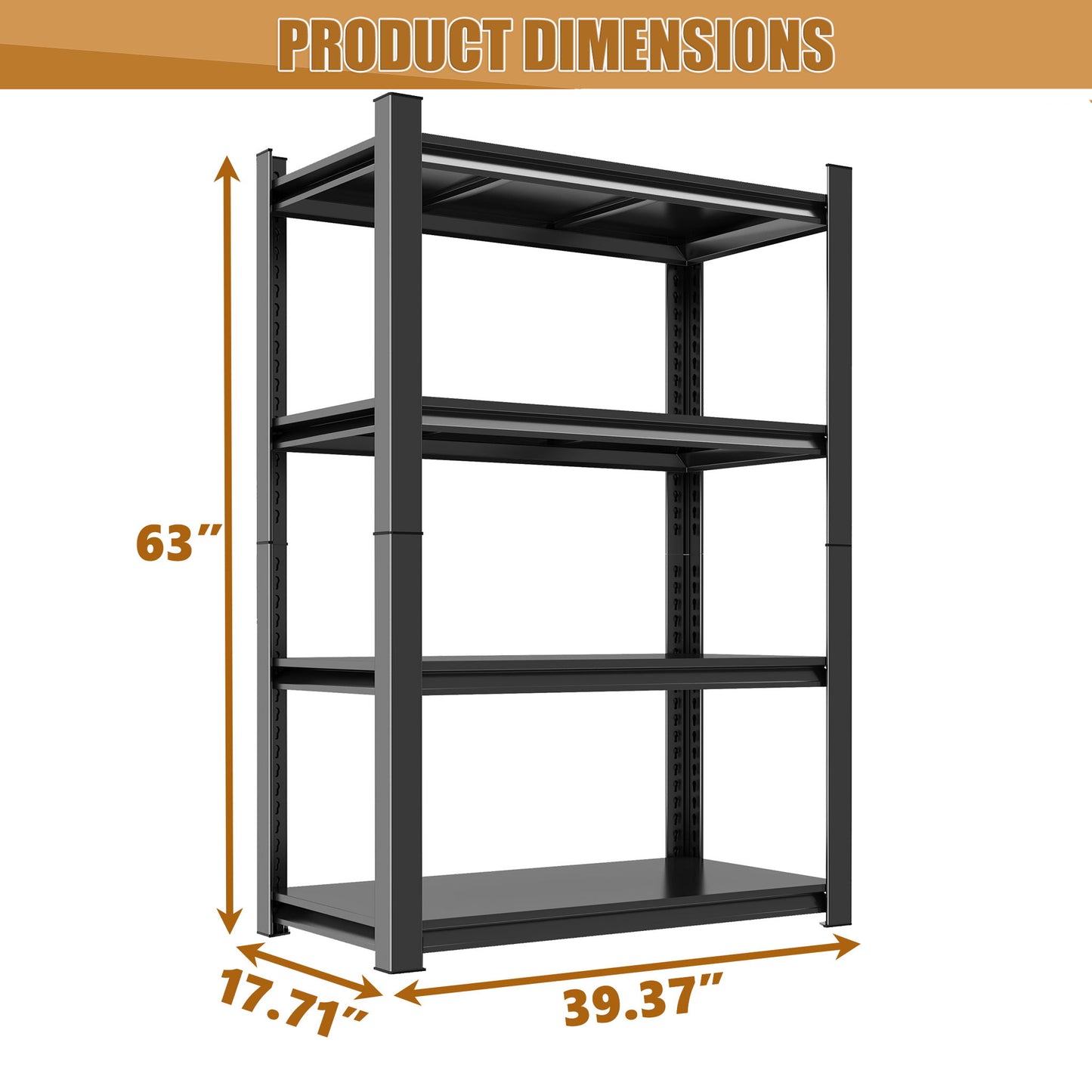 Tall Storage Shelf, Adjustable Height Storage Rack