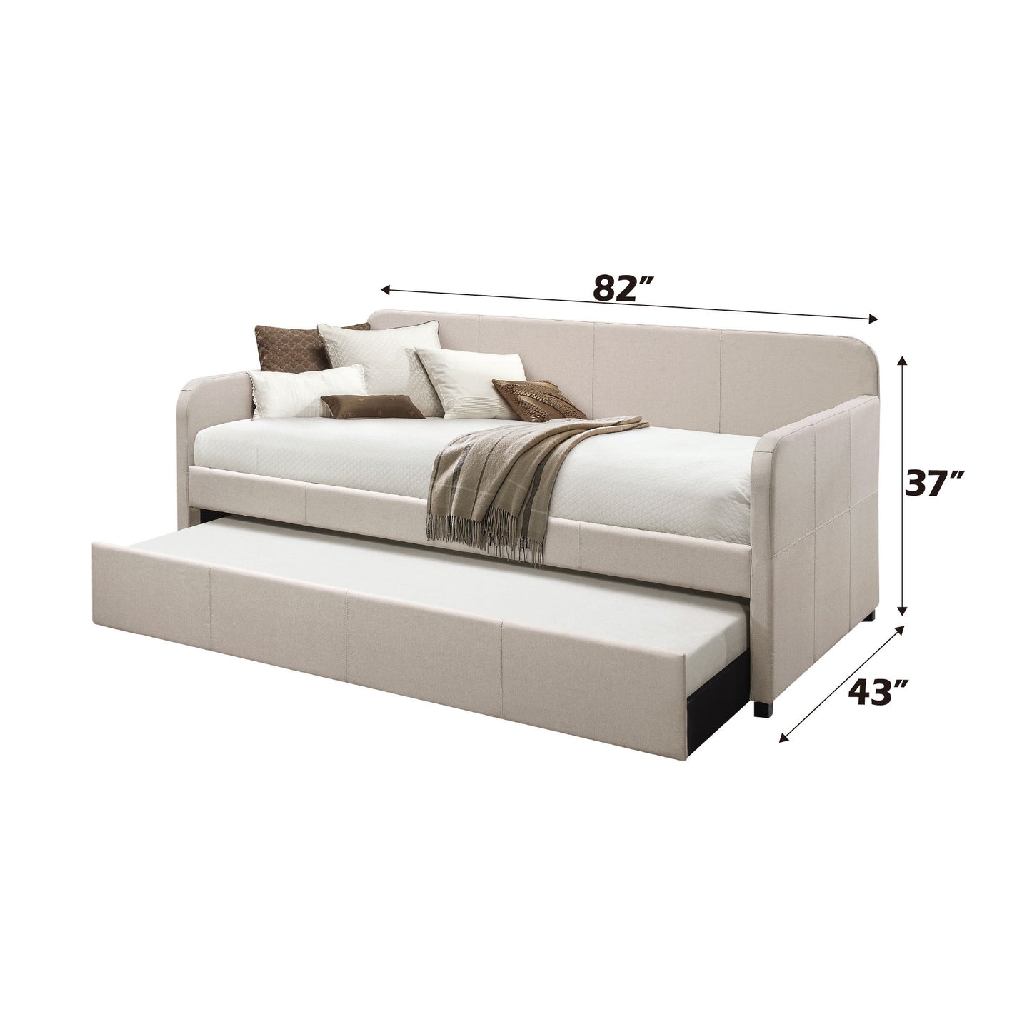 Jagger - Twin Daybed With Trundle - Fog