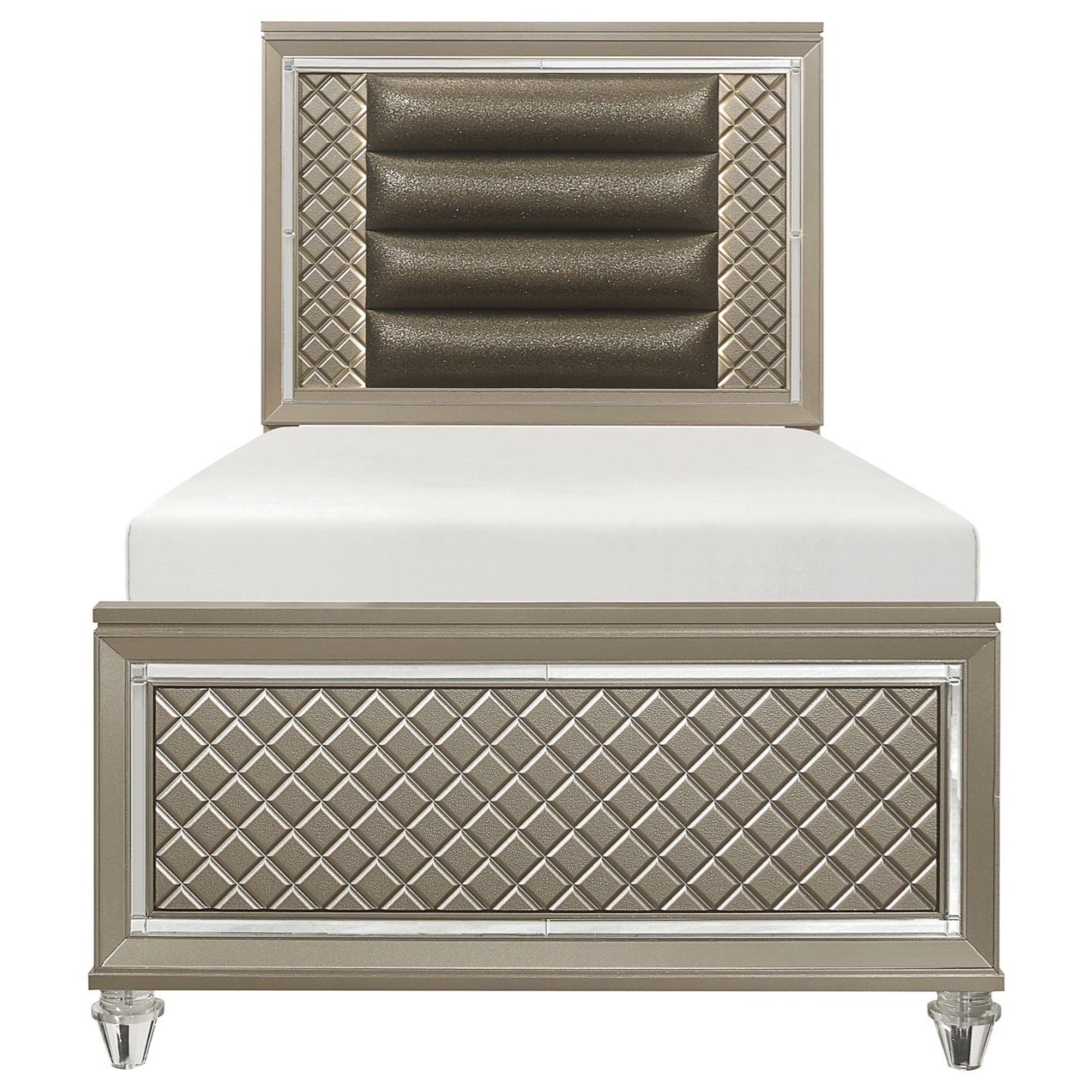 Glam Twin Platform Bed