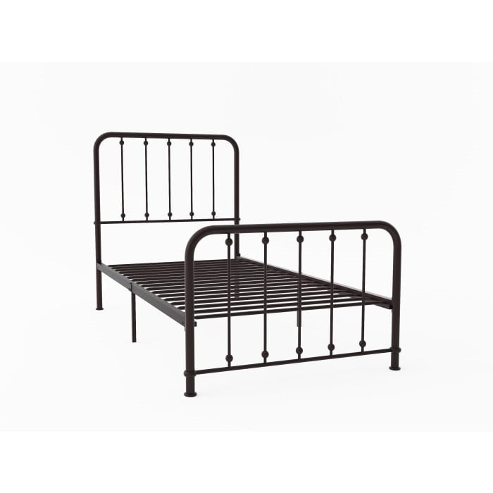 Transitional Twin Platform Bed with Metal Frame