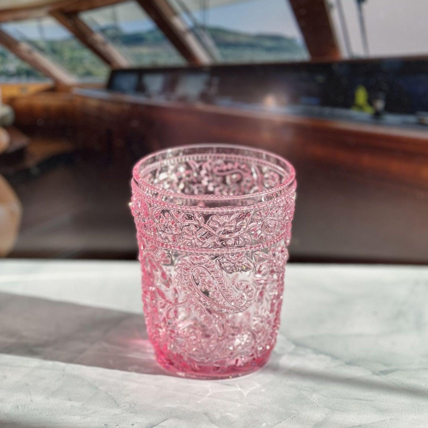 Paisley Acrylic Glasses Drinking (Set of 4)