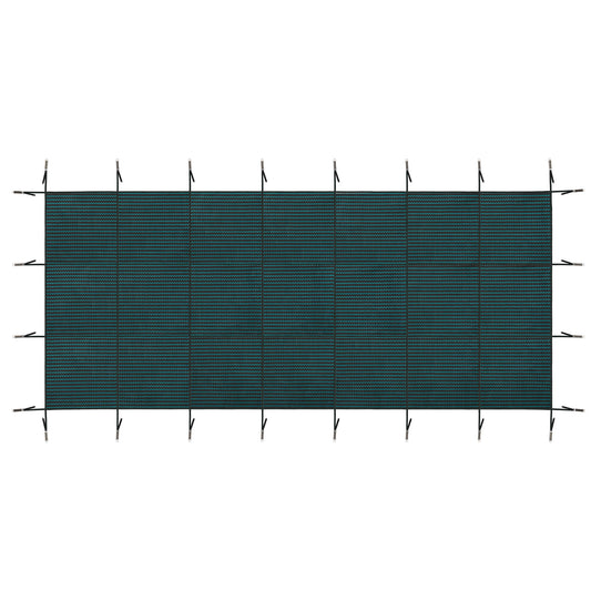 Rectangular Swimming Pool Safety Cover For Underground Pools - Green