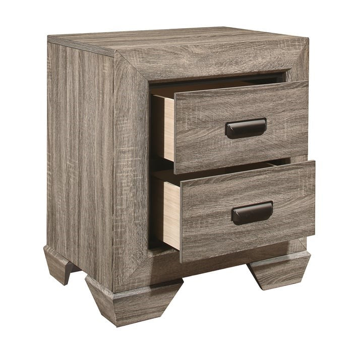 Contemporary 2-Drawer Nightstand with Dovetail Joinery