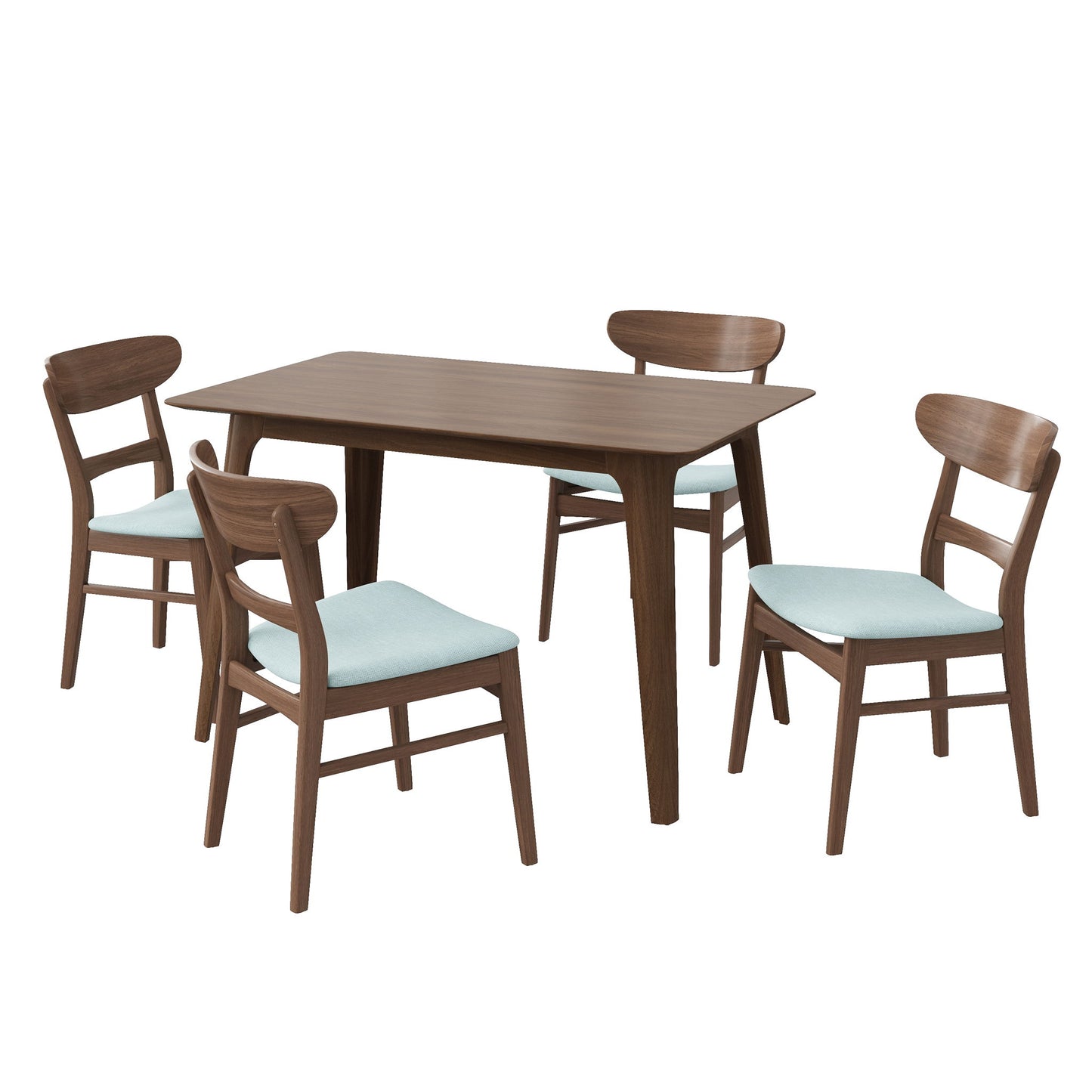 5 Piece Dining Set With Table And 4 Upholstered Chairs
