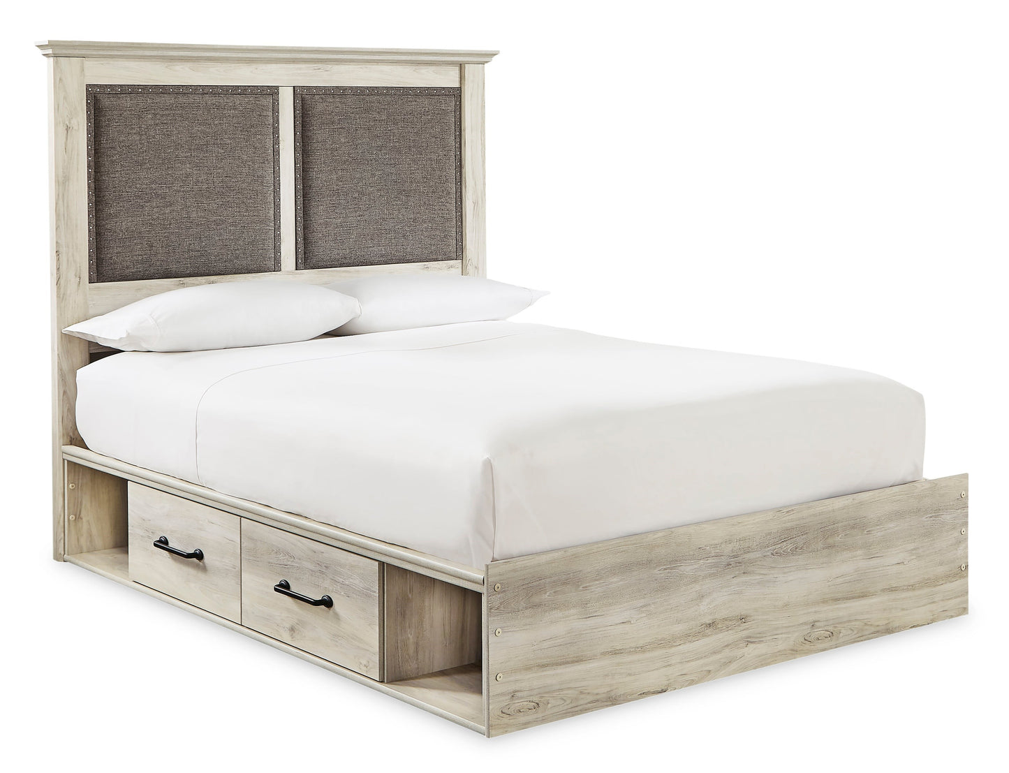 Queen Upholstered Bed w/ 4 Drawers