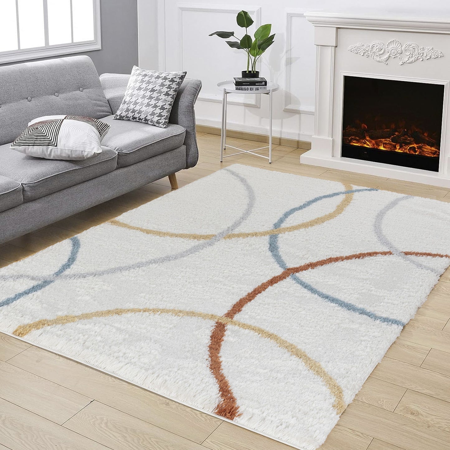 Loft Shag - 7'10" X 9'10" Polypropylene Shaggy Area Rug - Ivory