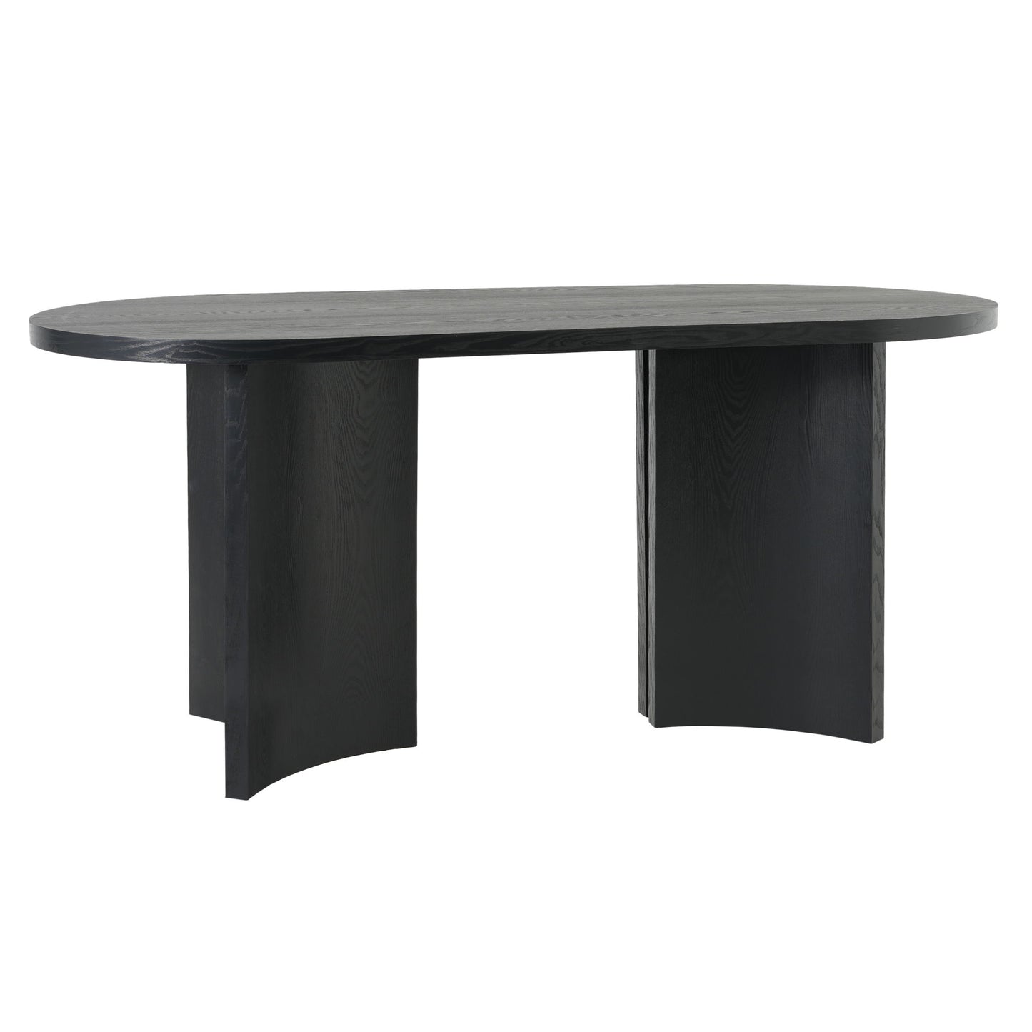 Dining Table With Curved Legs - Black