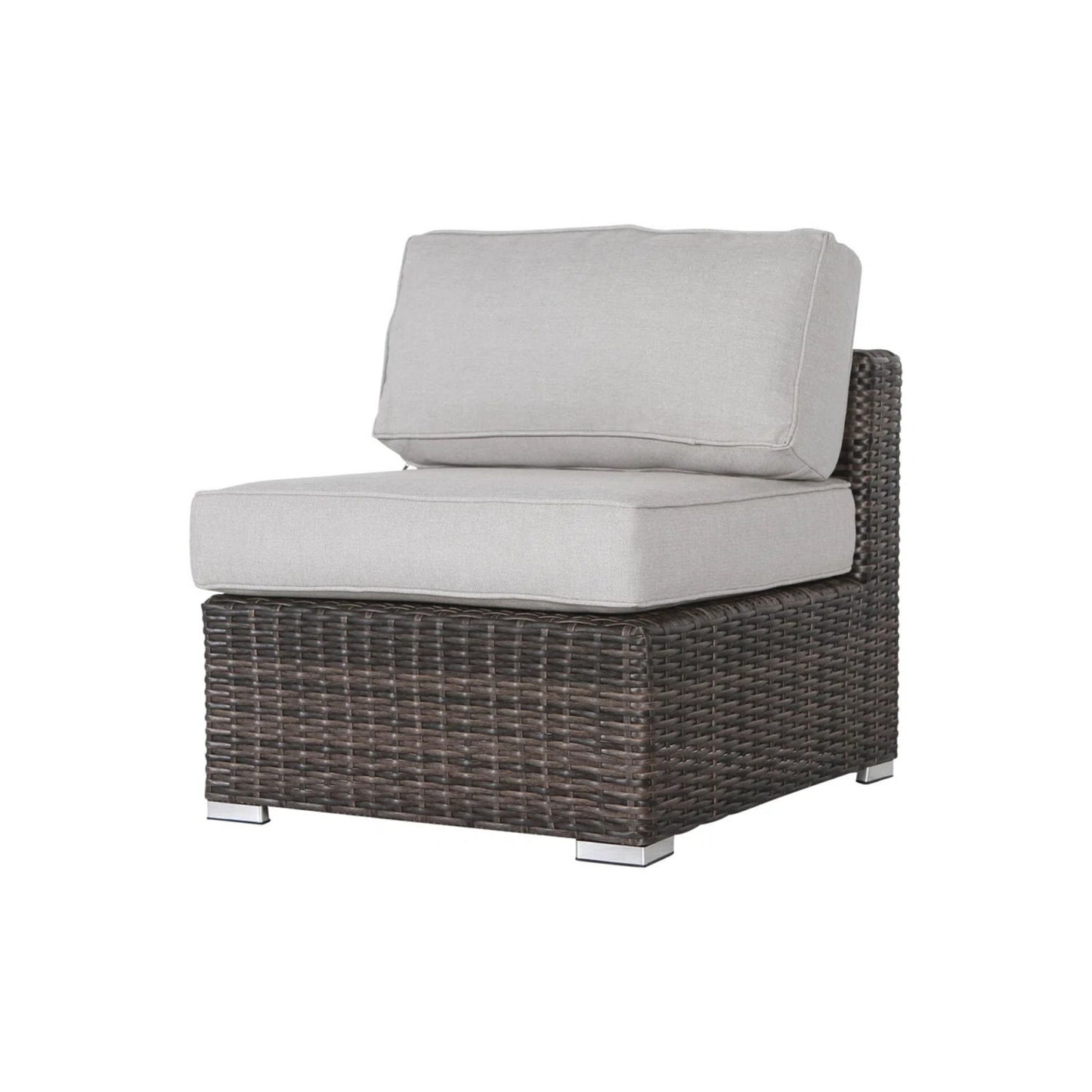 Outdoor Wicker Conversation Set With Cushions, All Weather