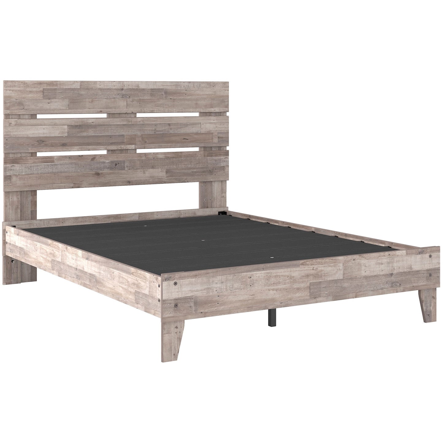 Rustic Queen Platform Bed with Headboard